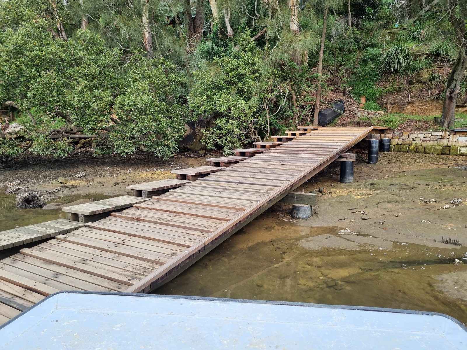 Timber jetty walkway